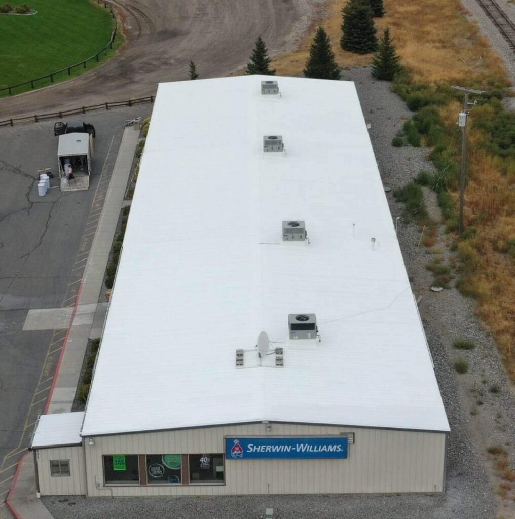 Commercial roofing restoration in Colorado